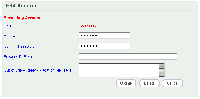 change password entry on edit form