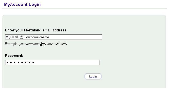 login form with email address and password fields